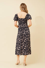 Mia Dress Navy/Beige