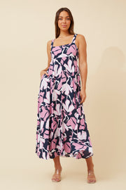 Meghan Dress Multi/Pink/Navy