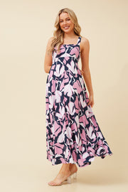 Meghan Dress Multi/Pink/Navy