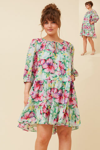 Jane Dress Multi Pink Style D520523