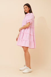 Jeanie Dress Pink Stripe