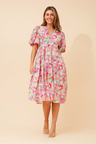 Bianka Dress Pink Floral