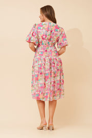 Bianka Dress Pink Floral