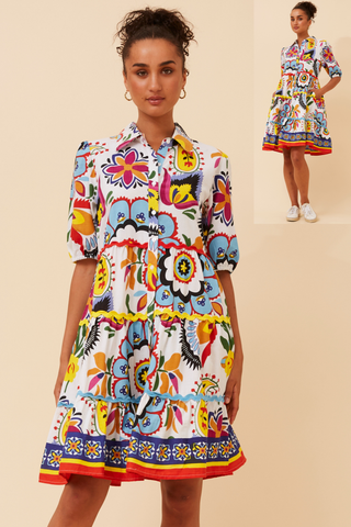 Jessianne Dress Multi White