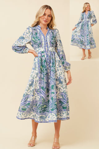 Bailey Dress Multi Blue