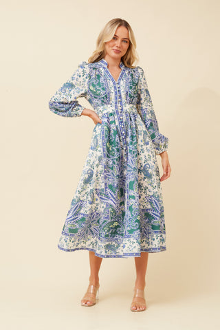 Bailey Dress Multi Blue