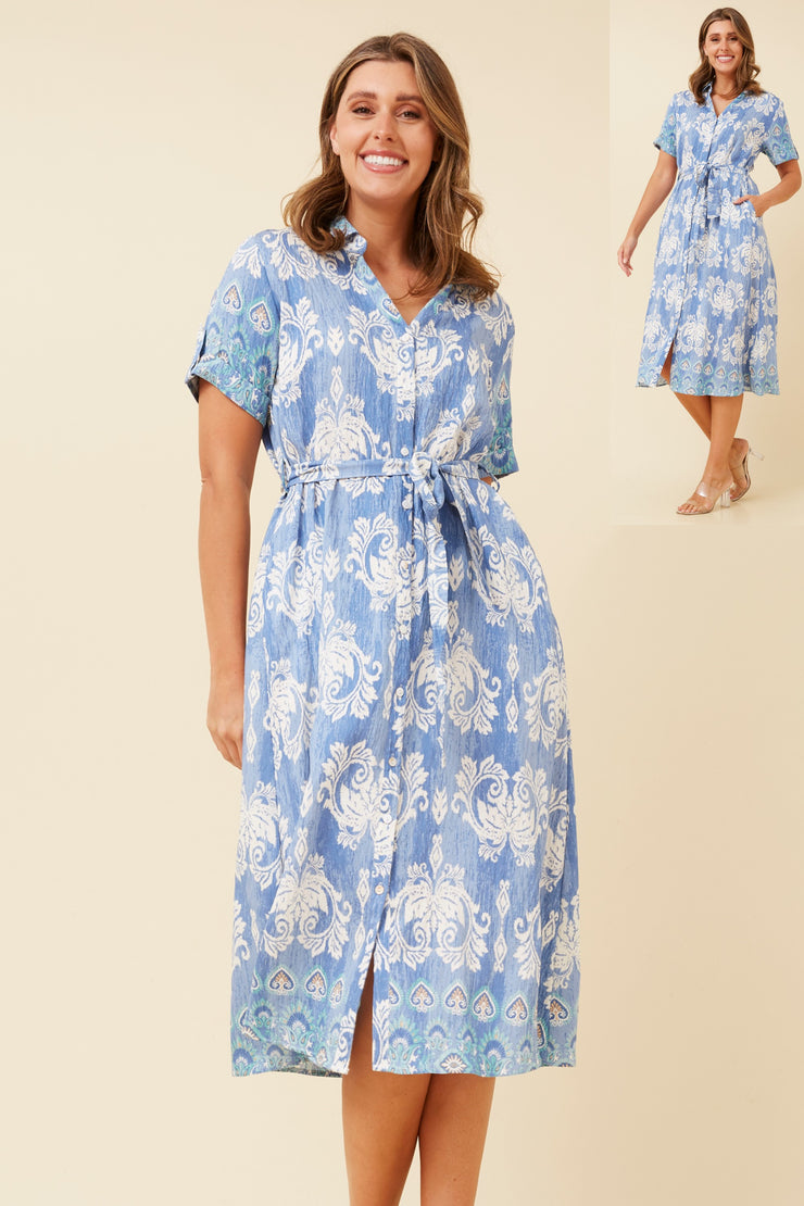 Summer Shirt dress Blue