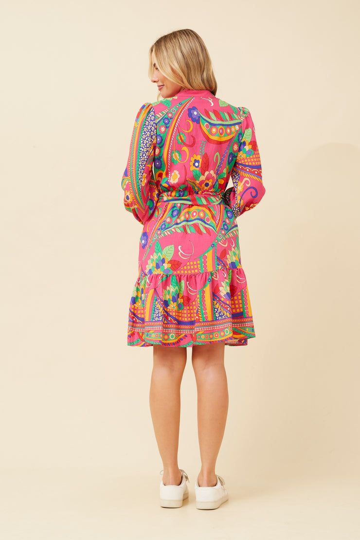 Bree Dress Multi Pink