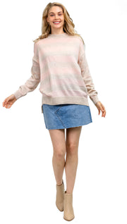 Maisie Knit Pale pink Stripe