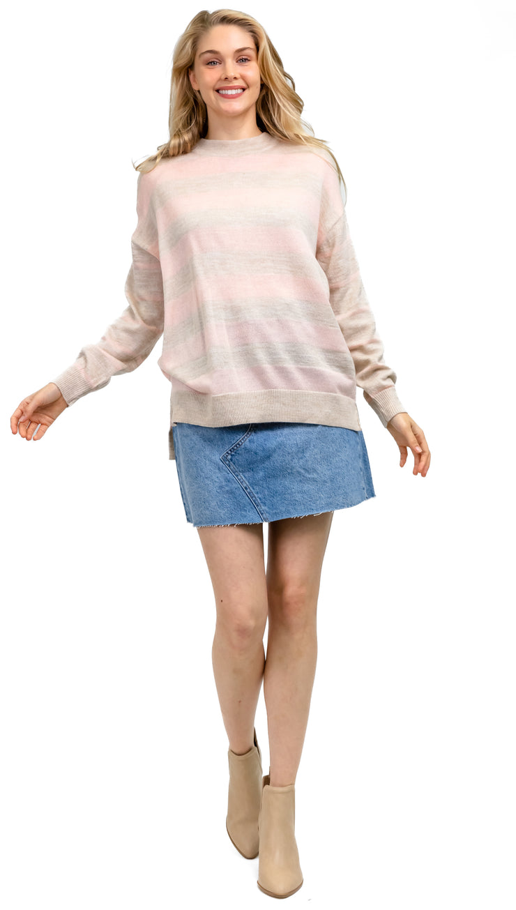 Maisie Knit Pale pink Stripe