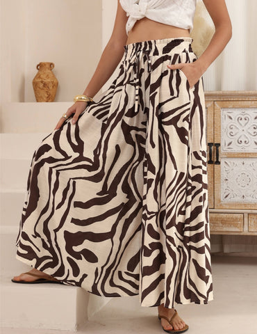 Rachel Pants Chocolate/Beige