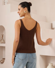 Chole Knit top Chocolate