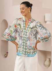 Lauren Shirt Multi Sage