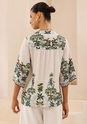 Joelene Top Multi Olive Green