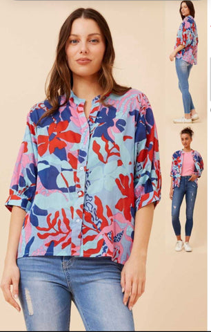 Mellisa shirt Red/Blue