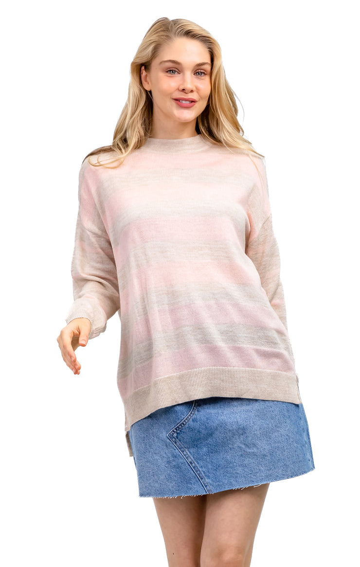 Maisie Knit Pale pink Stripe