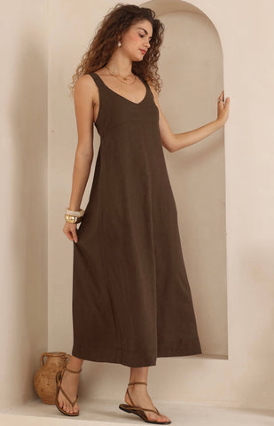 Deeanne Dress Chocolate