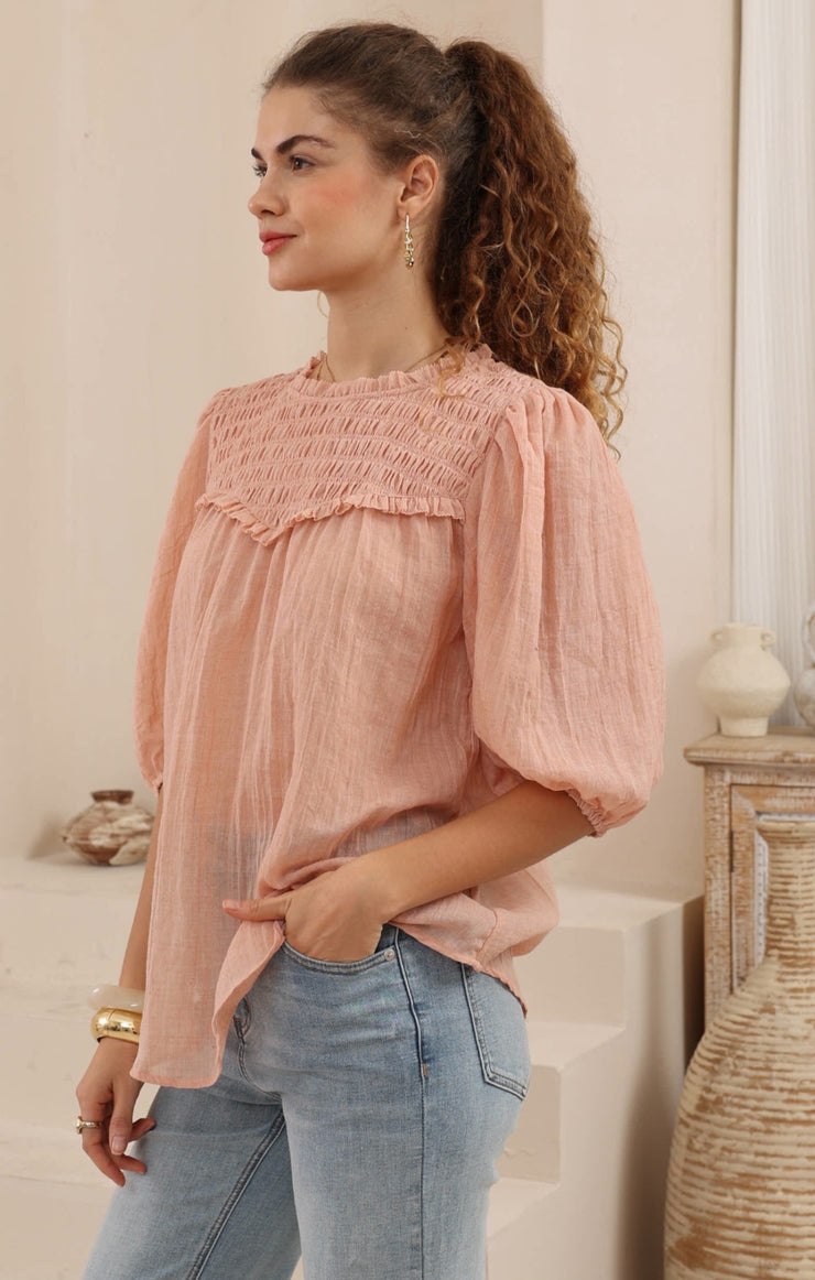 Shelly Top Blush Pink
