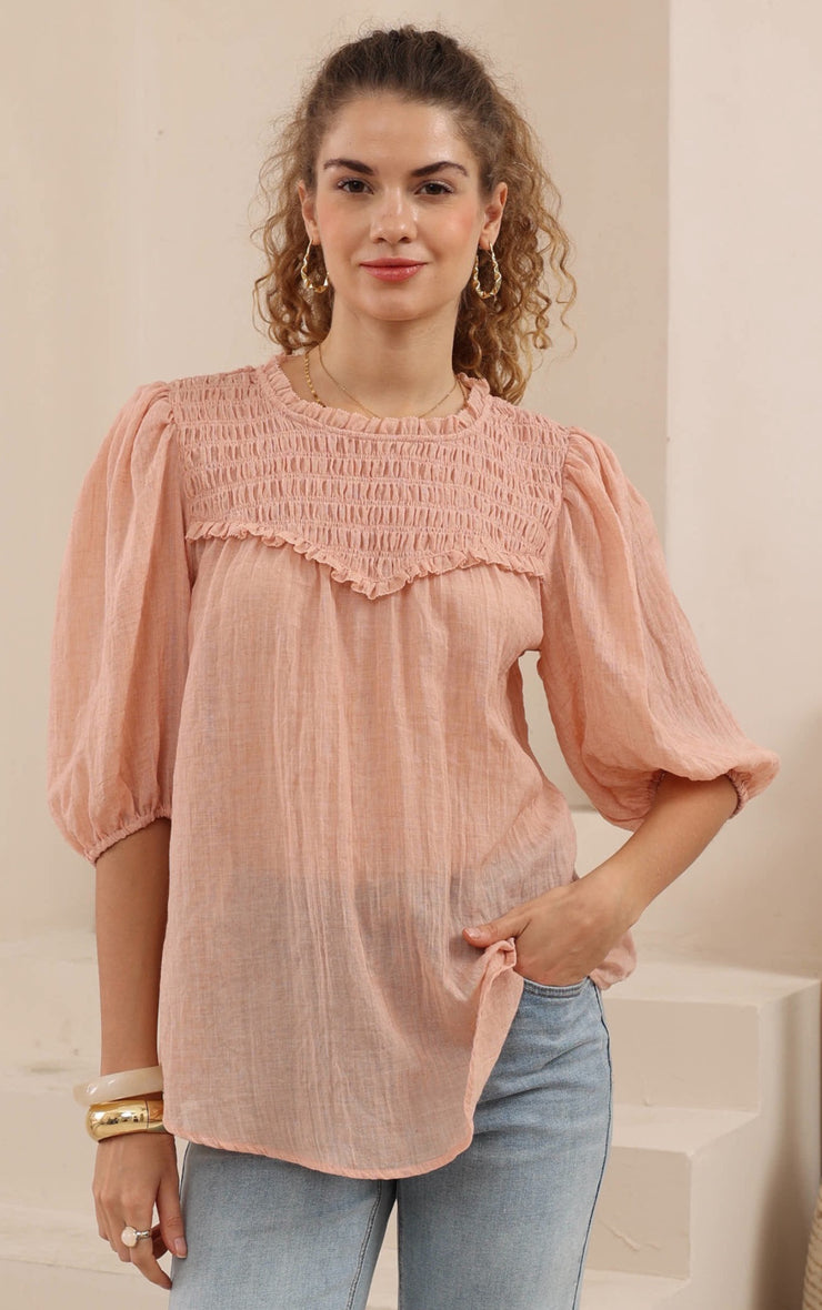 Shelly Top Blush Pink