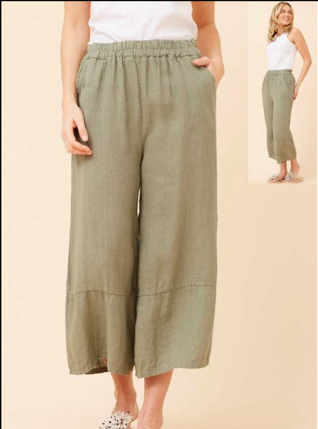 Erin Linen Pants Khaki
