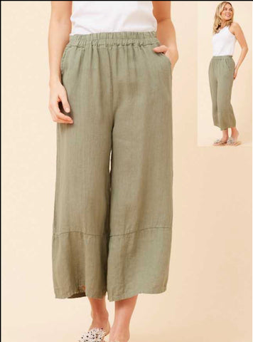 Erin Linen Pants Khaki