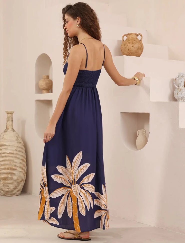 Tiffany Maxi Dress Navy/Mustard