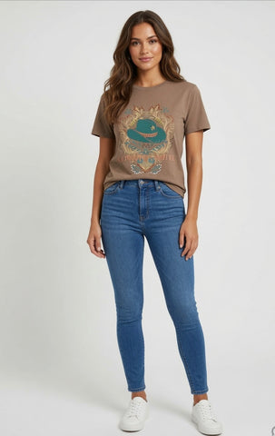 Cowgirl Tee Brown