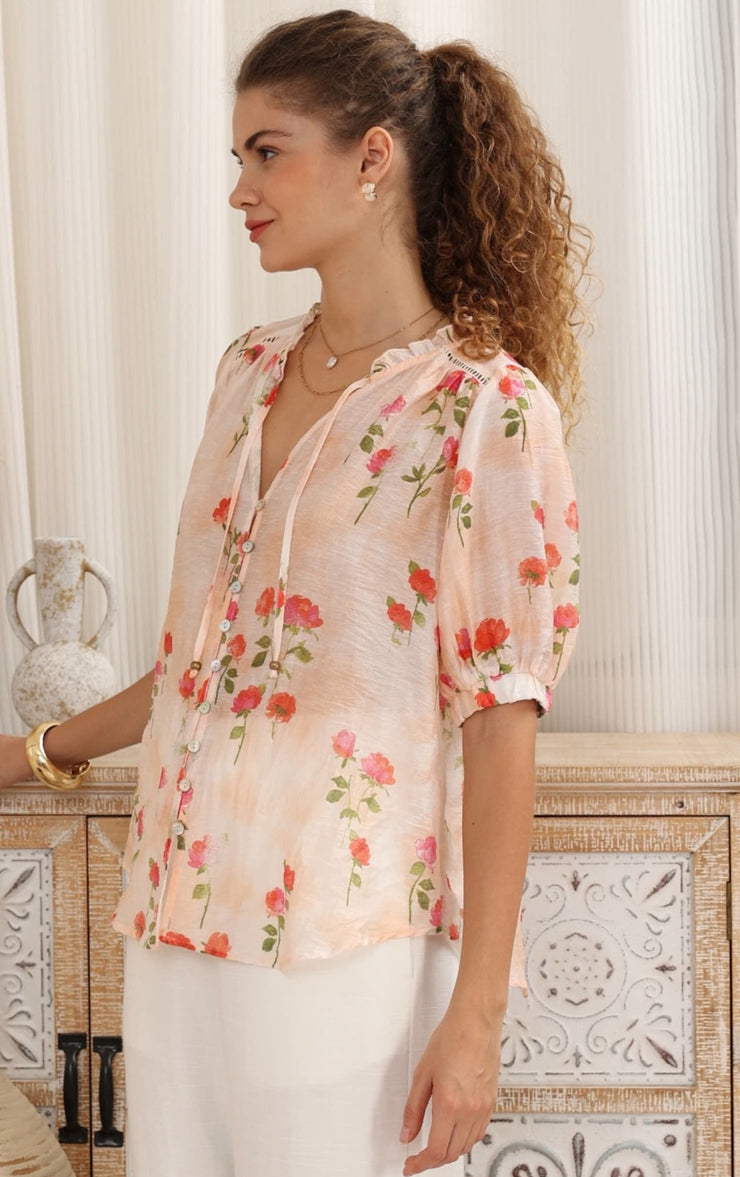 Raeleen Top Multi Peach