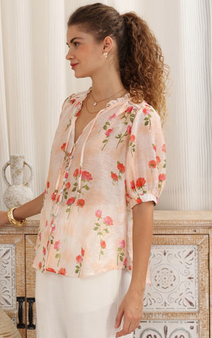 Raeleen Top Multi Peach