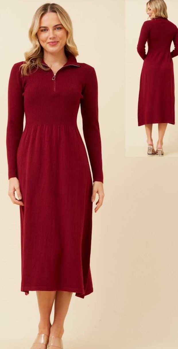 Rodney Dress Burgundy