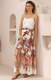 Lynda Skirt Multi Beige