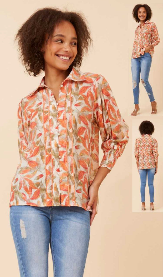 Courtney Shirt Multi Orange