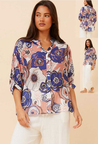 Mellisa Shirt Multi Pink/Blue