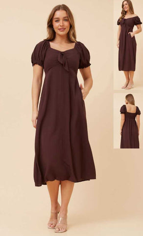 Faith Dress Chocolate