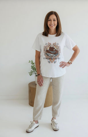 Cowgirl Tee White