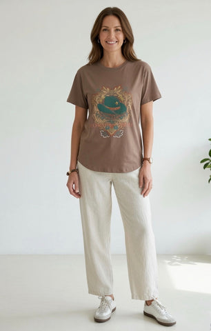 Cowgirl Tee Chocolate