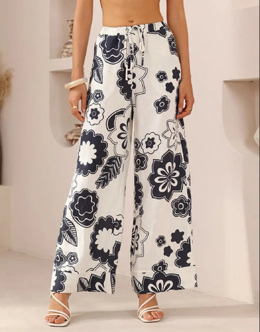 Natalie Pants Navy/White