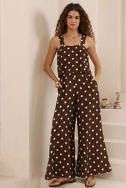 Jocelyn Jumpsuit chocolate Spot