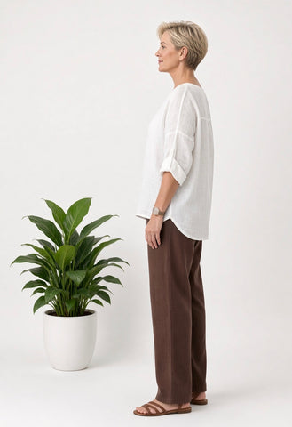 Amber Top White