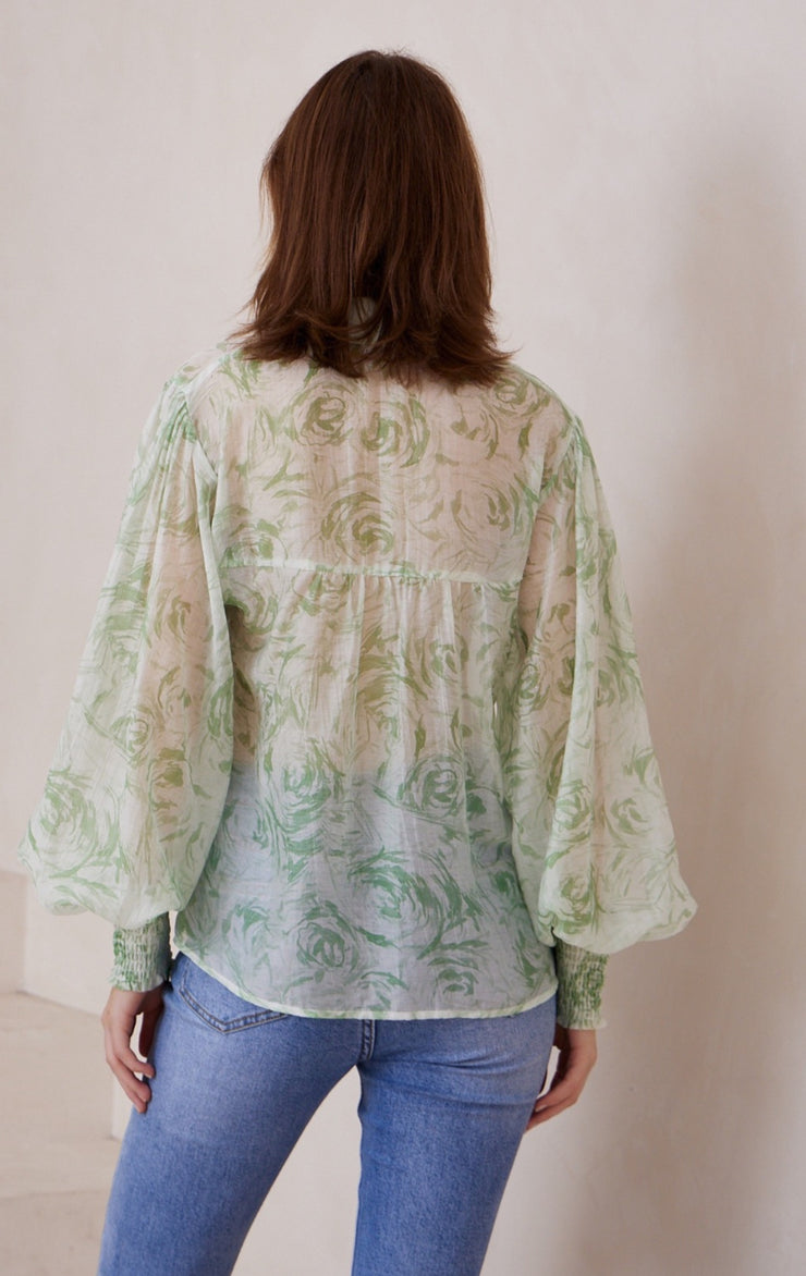 Beau Shirt Soft Sage floral
