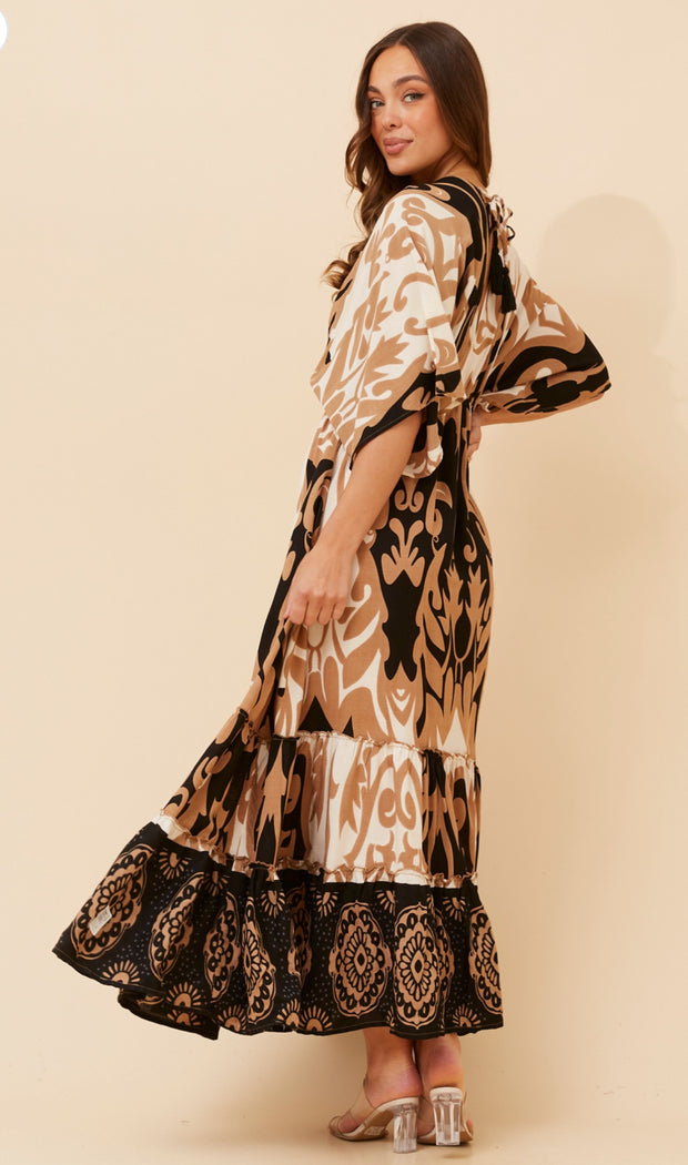 Neisha Dress Multi Beige