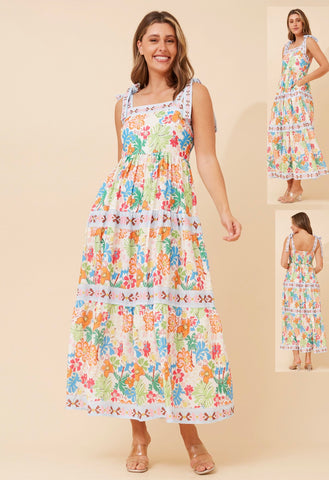 Lorie Dress Multi Blue
