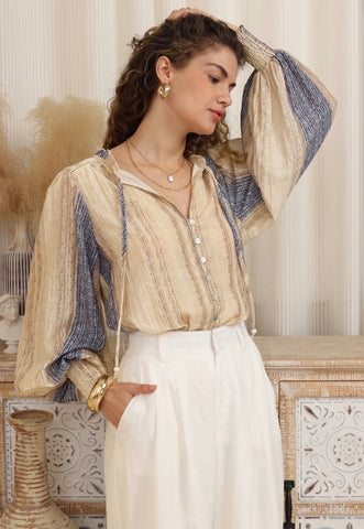 Demi Shirt Multi Blue