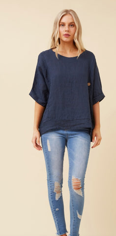 Francie Top Navy