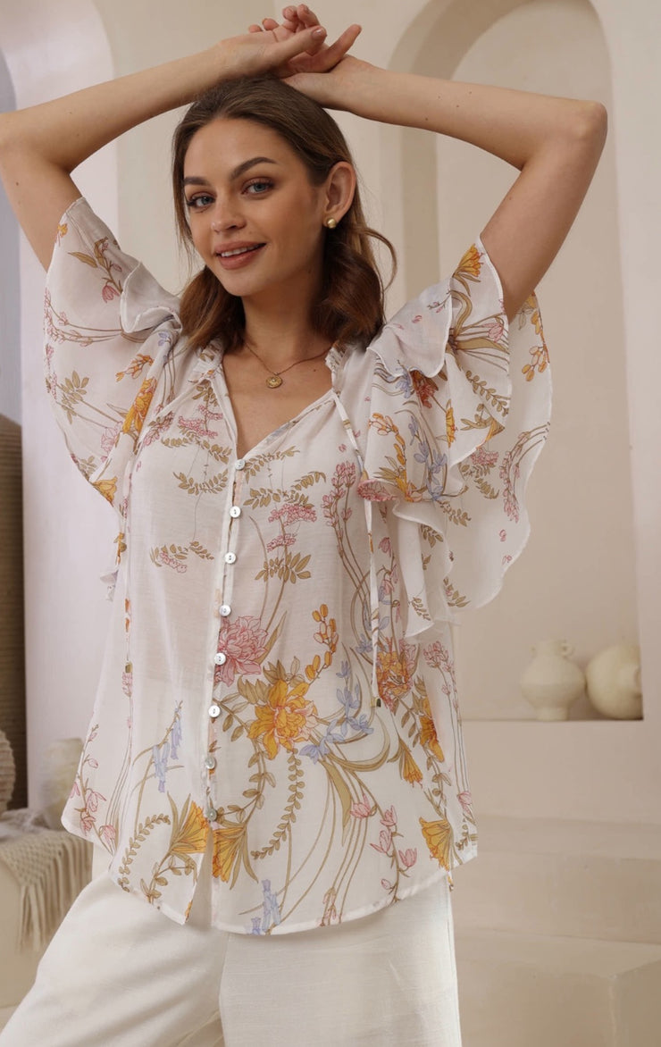 Shelly top Soft Floral