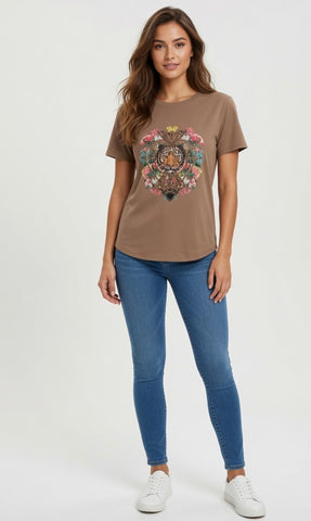 Tiger Tee Brown