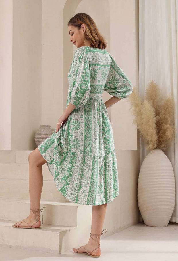 Masie Dress Green