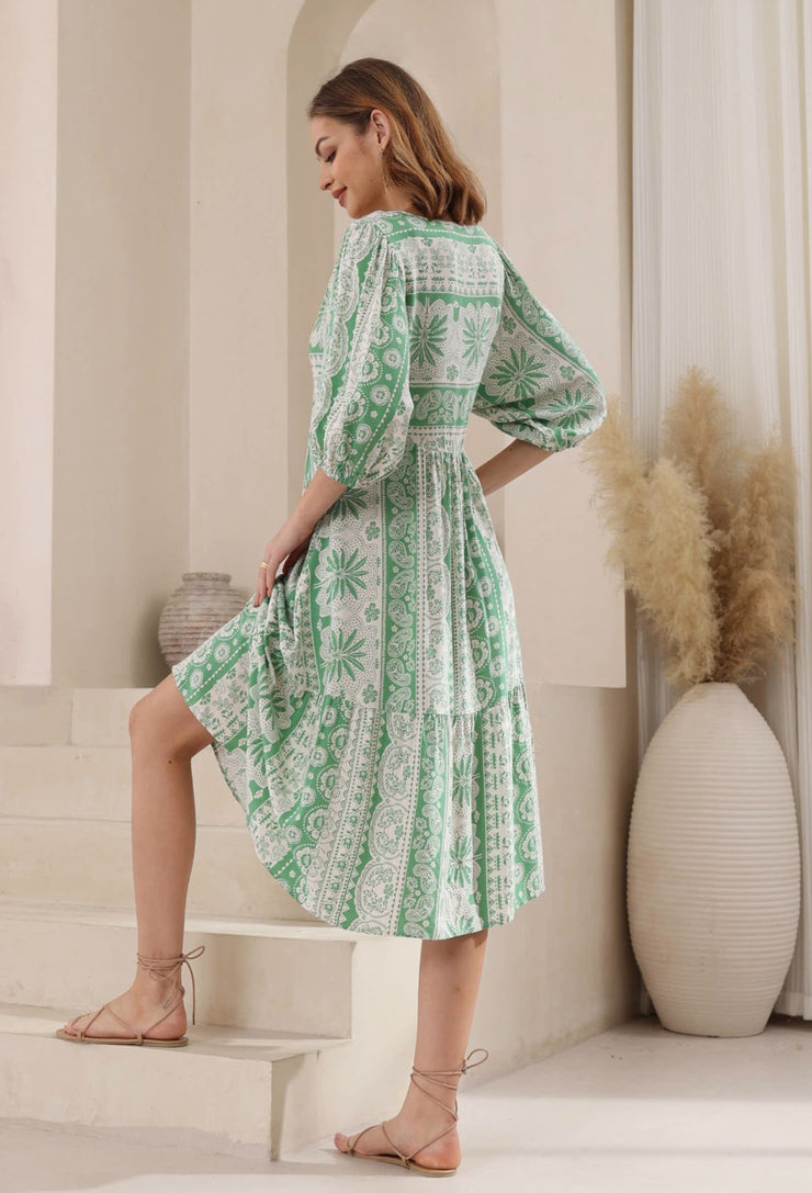 Masie Dress Green