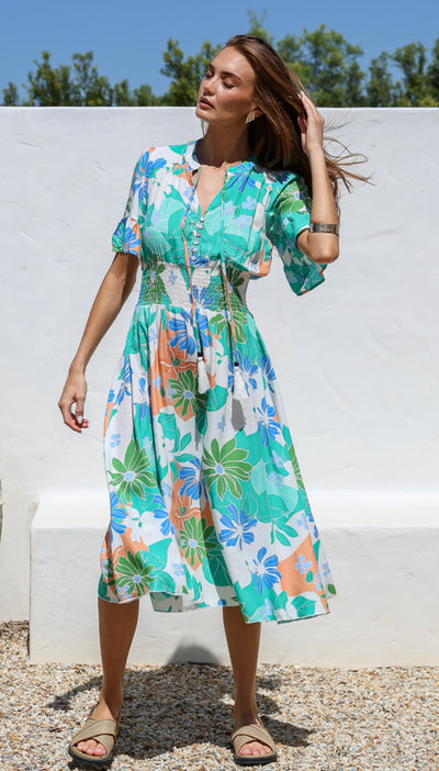 Rebecca Dress Multi/Green
