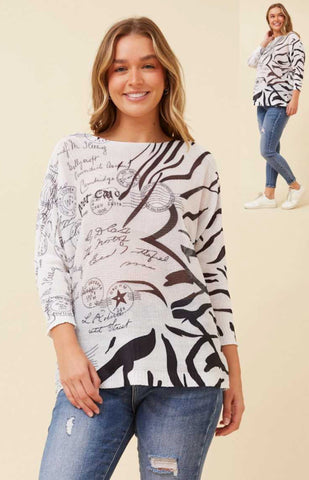 Demi Knit Black/White